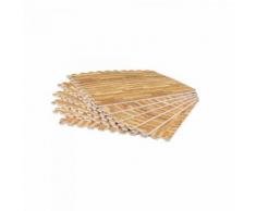 6 tapis de protection en mousse - épaisseur 1,2cm - 12 pièces d'about - Bois clair - Accessoires de musculation