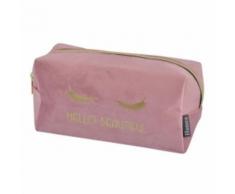 Paris Prix - Trousse De Maquillage Velours hello 22cm Rose - Trousses de toilette