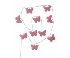 VERTBAUDET - Guirlande lumineuse pailletés Papillons - Rose - TU - Luminaire enfant