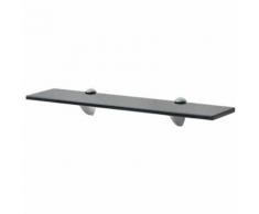 VidaXL Étagère murale Étagère en verre Fond en verre étagère en verre étagère de salle de bain Noir 50 x 10 cm 8 mm - Caissons et casiers de bureau