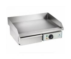 Plancha grill électrique lisse 55cm 1 x 3.0 Kw acier inox professionnel jardin barbecue - Barbecue