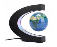 Globe Terrestre LED Levitation Magnétique 4 Lumineux Flottant Bleu - Objet à poser