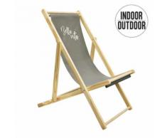 Chilienne en bois design Bella vita Lola - Gris - Mobilier de Jardin