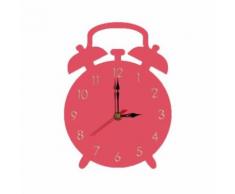 Réveil Nordic Style Horloge Murale Silencieuse Horloge en Bois Pour La Maison Salon Rose PL822 - Décoration murale