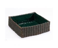 INTERMAS - Carré potager en osier tressé VEGETAL GARDEN 75 x 75 cm - Jardinières et bacs