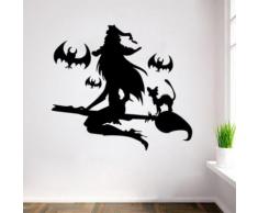 Halloween nuit sorcière bat Fox murale vinyle salon mur autocollants stickers - Décoration murale