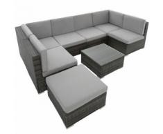 TecTake Canapé de Jardin VENISE 7 places - gris - Mobilier de Jardin