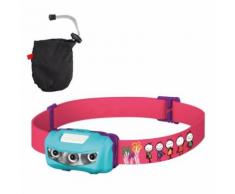 Lampe Frontale Imperméable LED Pour Enfant à Pile 2 Lumières Blanche+1 Lumière Rouge (Bleu) - Running