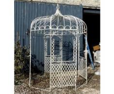 Tonnelle Pergola Gloriette en Métal Blanc Abris Kiosque de Jardin Rond 196x196x314cm - Mobilier de Jardin