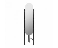 Paravent valet et psyché 3-en-1 UMBRA Noir - Miroir