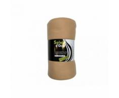 Couverture polaire unie - 220 x 240 cm - Beige - Linge de lit