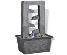 vidaXL Fontaine d'intérieur avec lumière LED Poly-résine - Décoration d'extérieur
