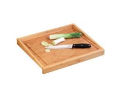 Zeller 2057793 planche à découper avec rebord en bambou marron 50 x 40 x 4,5 cm - Ustensile de cuisine