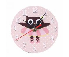 Vintage Antique Mandrin Bois Horloge Murale Pour La Maison Cuisine Bureau Rose PL171 - Décoration murale