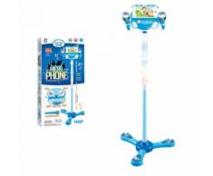 Enfants machine 2 Karaoké avec Lutrin Micros Set Réglable Jouer Jouets Bleu WEN112 - Jouet multimédia