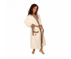 LINANDELLE - Peignoir coton double face nid d'éponge CLARA Beige 3XL - Linge de bain