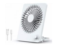 Mini USB Portable Bureau Puissant Vent Silencieux de Table ALlBiz Ventilateur fan Rechargeable Batterie de 2600mAh Commutateur de Vitesse Infiniment Variable 160° Ajustement Chambre Voyage-Blanc - Puzzle enfant