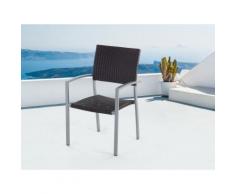 Beliani - Chaise de jardin - aluminium et rotin - Torino - Mobilier de Jardin