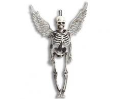 Décoration à suspendre squelette avec ailes Halloween taille unique - Article de fête