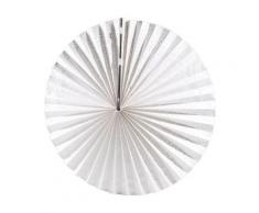 Lampion plat en papier - Blanc - Article de fête
