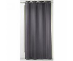 Rideau a oeillets 140 x 260 cm polyester uni punchy Acier - Linge de lit
