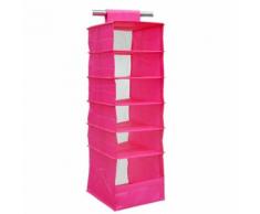 6 Section Étagères Armoire Chaussures Vêtements Suspendus Vêtement Organisateur de Stockage Snpl024 - Rangement de l'atelier