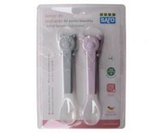 Saro cuillères souples 17 cm 2 pcs gris/rose - Range couverts