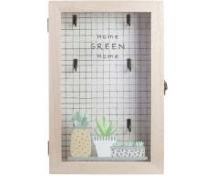 The Home Deco Factory - Boite à clés en bois Home green home - Boite de rangement