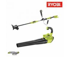 Pack RYOBI souffleur turbo jet 36V LithiumPlus RBL36JB - débroussailleuse 36V Lithium-ion RBC36B26B - Packs machines outils