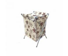 Panier à linge grande capacité avec support en acier et panier en tissu non tissé lavable Brown - Boite de rangement