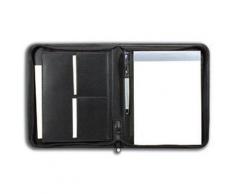 Conférencier A5 avec bloc A5 fermeture zip noir - Conférencier, porte document