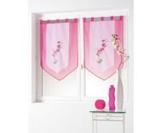 2 voiles pointes 60x90 double brodé OLAVIA - Rideaux et stores