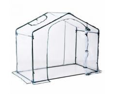 Serre de jardin balcon terrasse serre pour tomates 1,8L x 1,05l x 1,65H m acier PVC imperméable anti-UV transparent vert - Matériel pour serre et semis