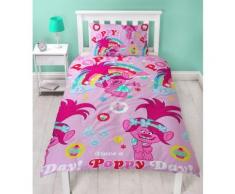 Trolls Poppy - Parure de Lit Trolls - Housse de Couette - Linge de lit
