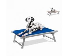 Lit pour chien aluminium niche animaux transat DOGGY, Couleur: Bleu - Mobilier de Jardin