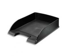 Lot de 3 Corbeilles à courrier Leitz Plus standard - Noir - Dim L25,5 x H7 x P36 cm - Corbeille, bac à courrier, poubelle