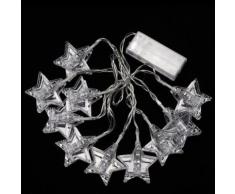 Guirlande lumineuse décorative pour lampe de poche led 10 étoiles pour chambre cérémonie de mariage Noël(bleu) - Luminaires extérieur