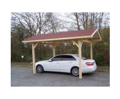 Habrita - Carport Avec Couverture Bardeau Bitumé - Mobilier de Jardin