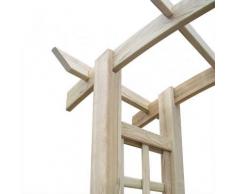 Arche de jardin en bois avec treillis 150 x 50 x 220 cm - Accessoire bassin d'agrément