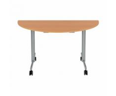 Table de réunion abattante 1 400 x 700 x 740 mm Imitation Hêtre