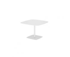 Table de réunion/restauration L 100 x P 100 piétement centré 4 personnes Blanc Tamaris