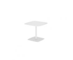 Table de réunion/restauration L 80 x P 80 piétement centré 2 personnes Blanc Tamaris