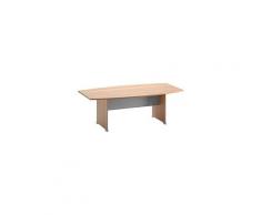 Table de réunion forme tonneau L 204 cm Jazz piétement bois plein