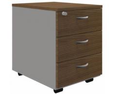 caisson mobile practicka 3 tiroirs noyer