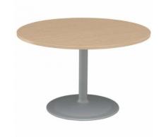 table de reunion ronde diam80 hetre / pieds t ulipe