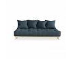 Futon Azur Senza canapé lit naturel futon petrol blue