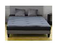 DREAMEA Futon 140x190cm - COTON traitement téflon - SHIVA de DREAMEA - Anthracite