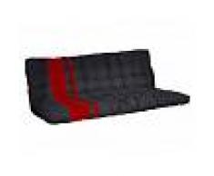 Vente-unique.com Futon MODULO spécial banquette-lit - 135x190cm - coloris noir et rouge
