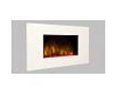 gdegdesign Cheminée électrique blanche décorative lumineuse LED - White Loft