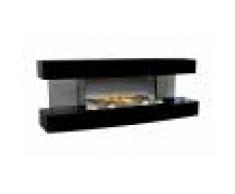 gdegdesign Cheminée électrique noire décorative lumineuse LED - Lounge